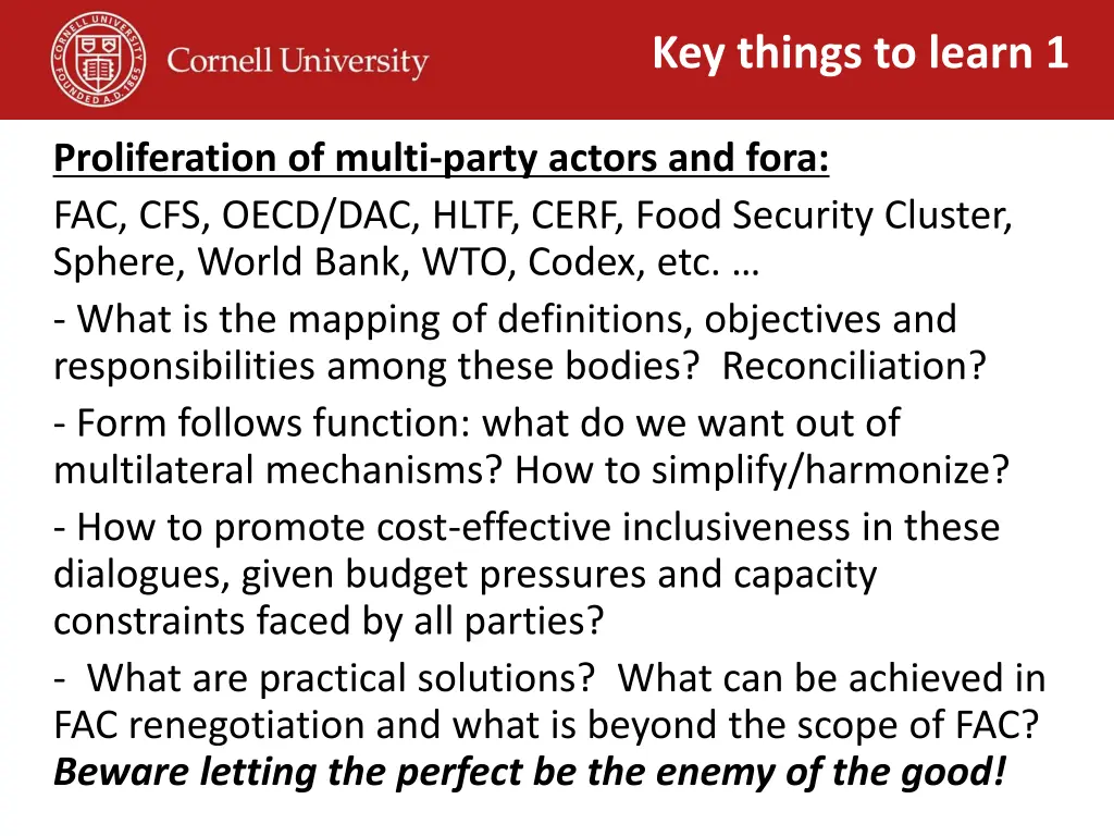 key things to learn 1
