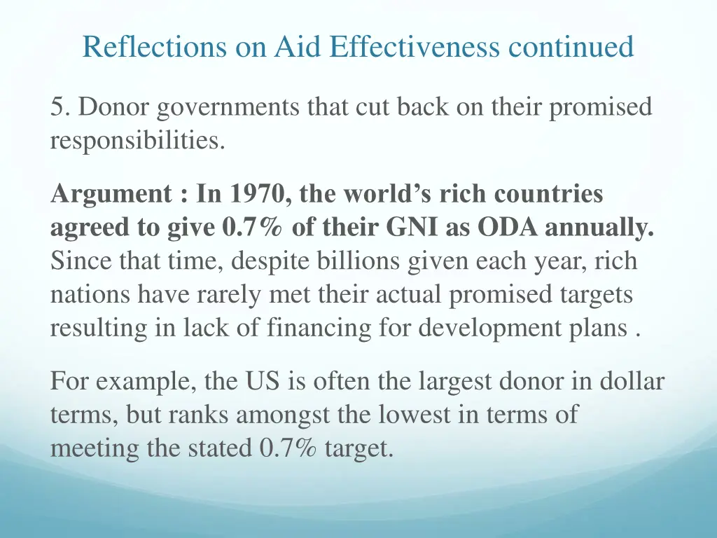 reflections on aid effectiveness continued 3