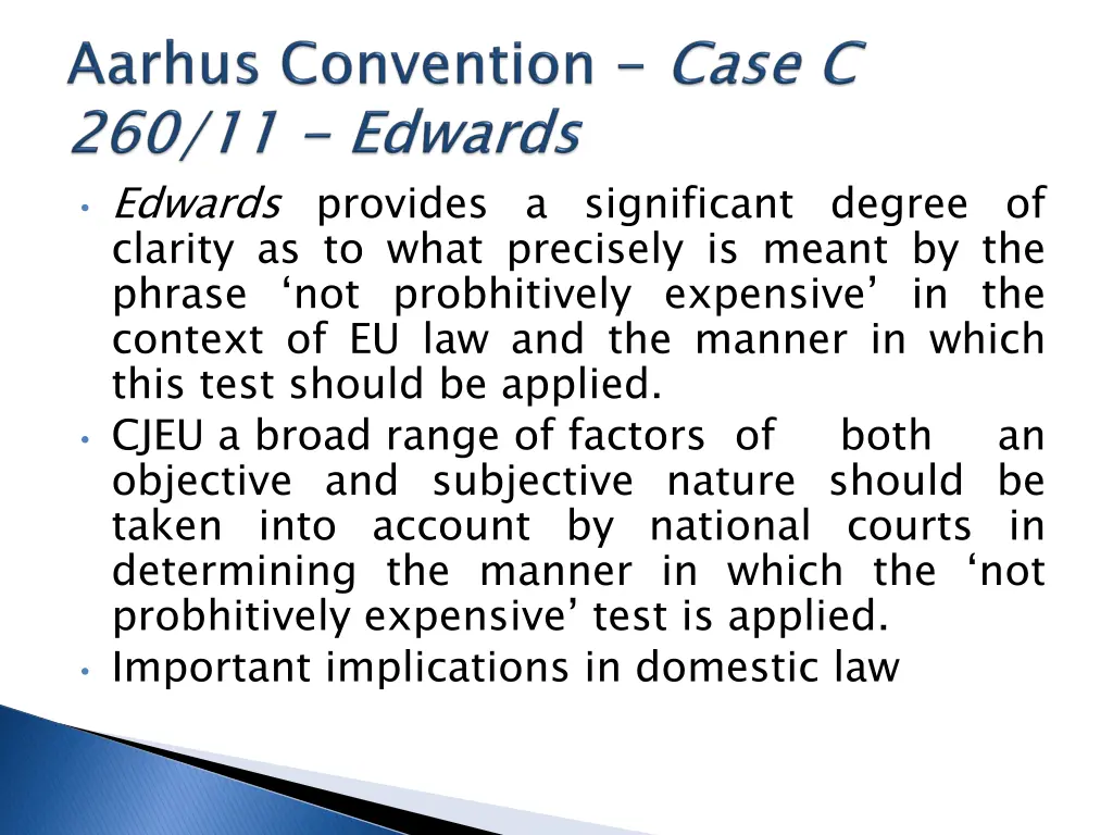 edwards provides a significant degree of clarity