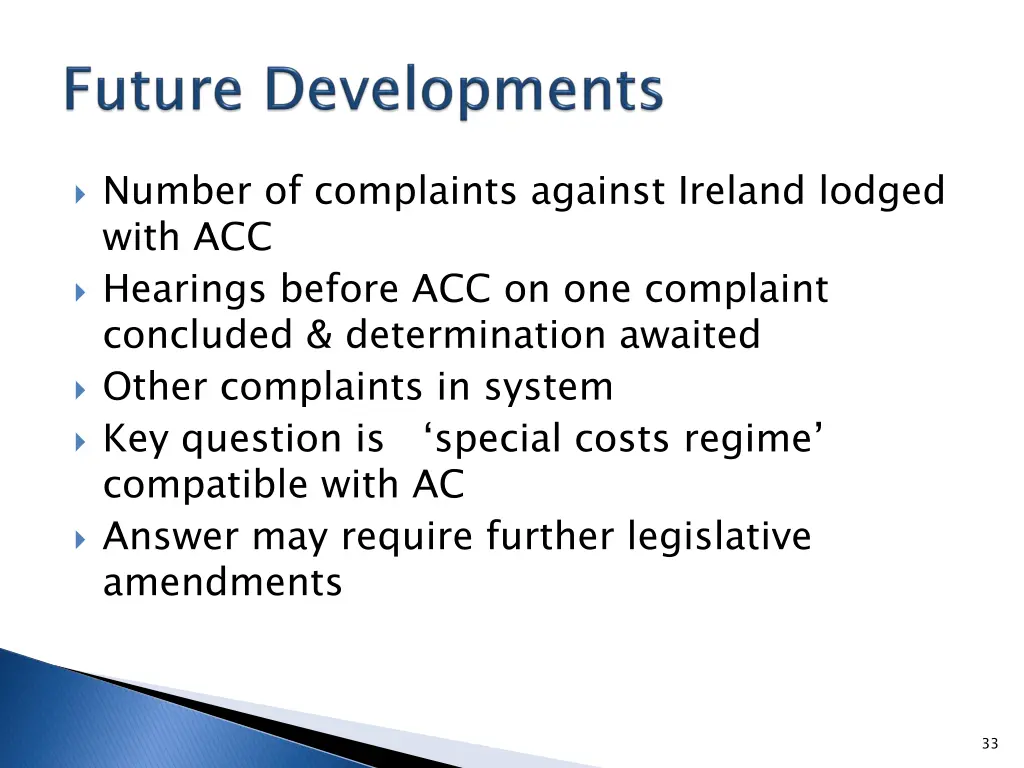 number of complaints against ireland lodged with