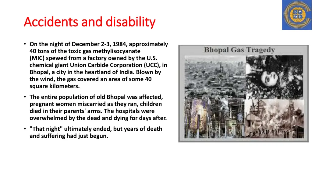 accidents and disability accidents and disability