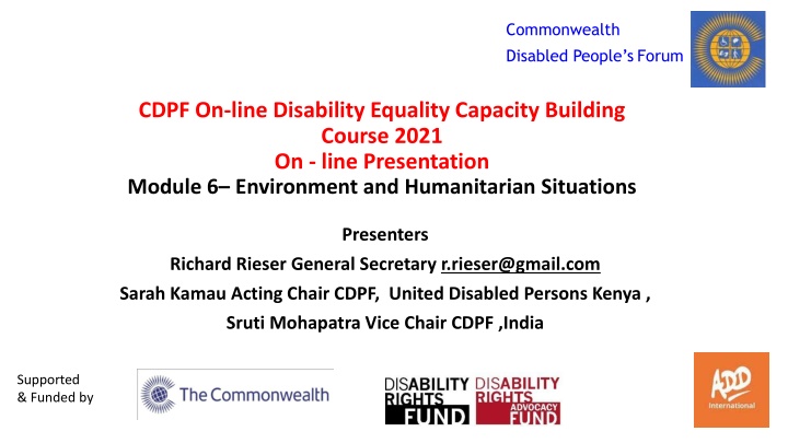 commonwealth disabled people s forum