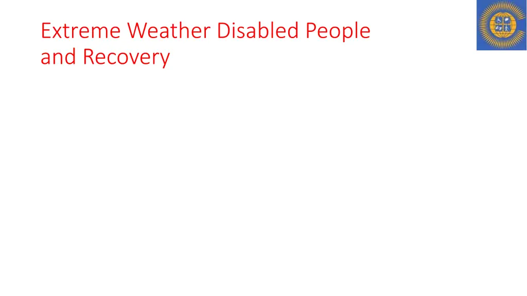 extreme weather disabled people and recovery
