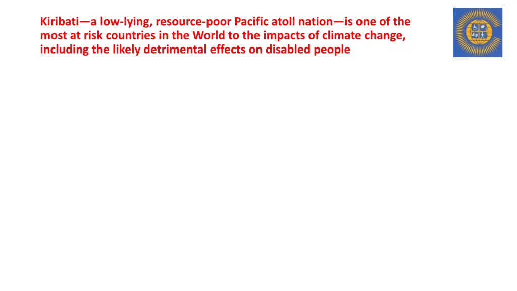 kiribati a low lying resource poor pacific atoll