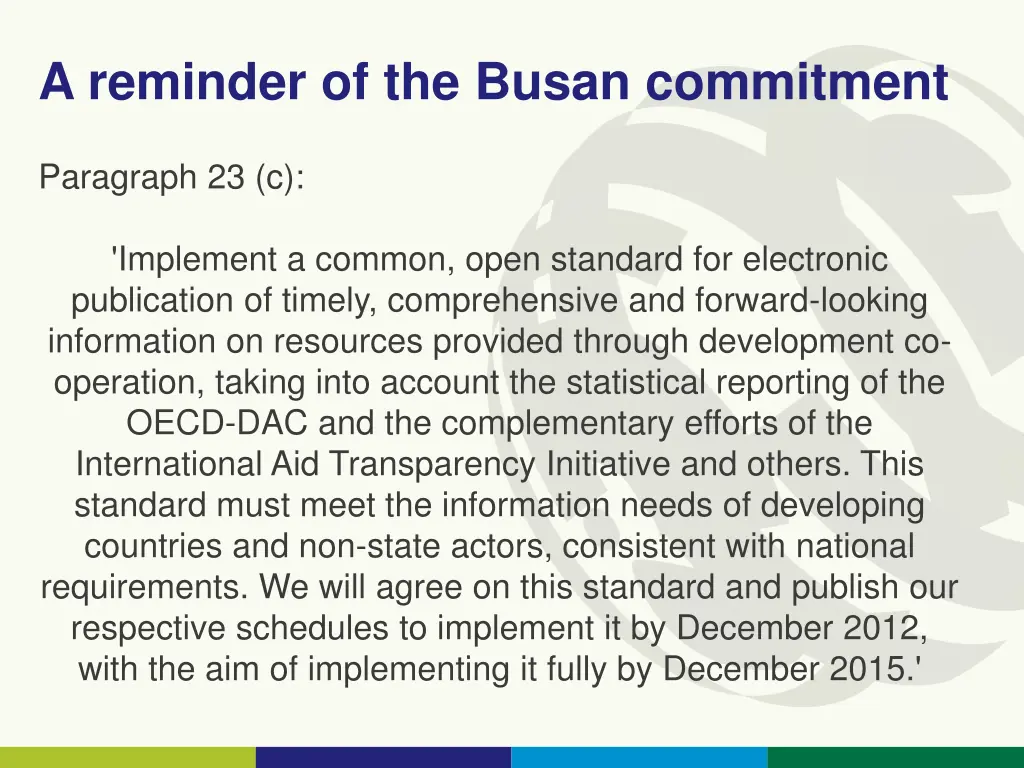 a reminder of the busan commitment