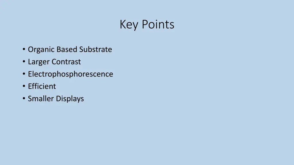 key points