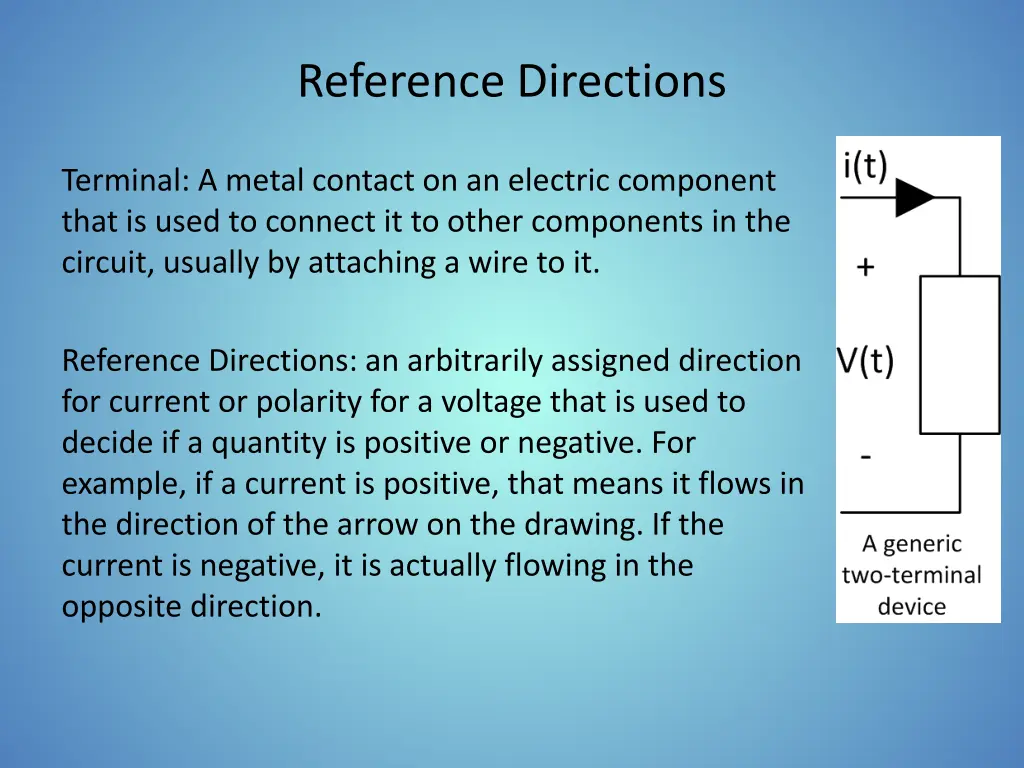 reference directions