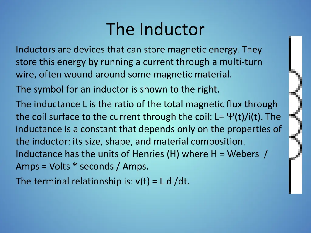 the inductor