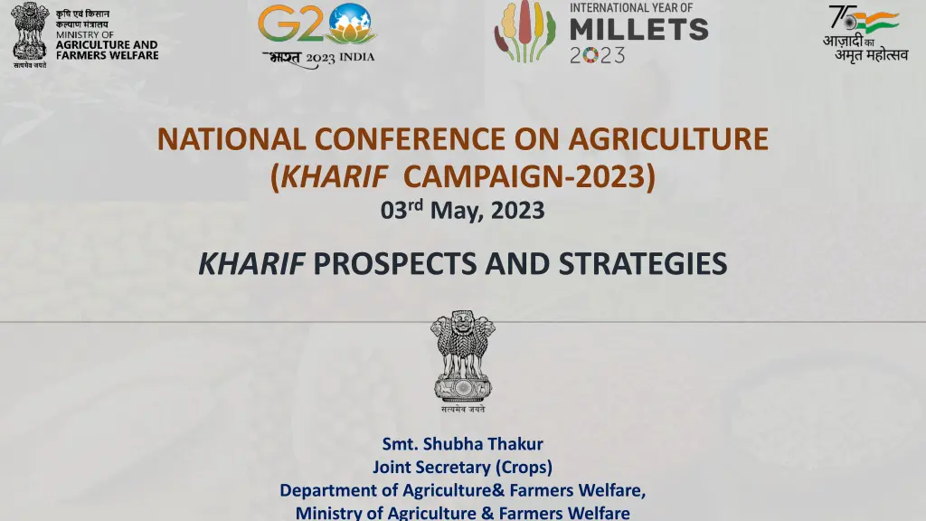 national conference on agriculture kharif 1