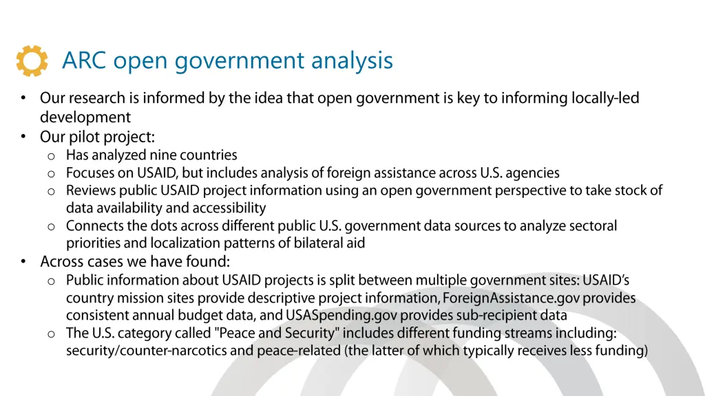 arc open government analysis