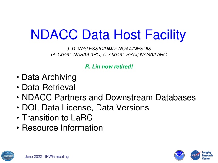 ndacc data host facility