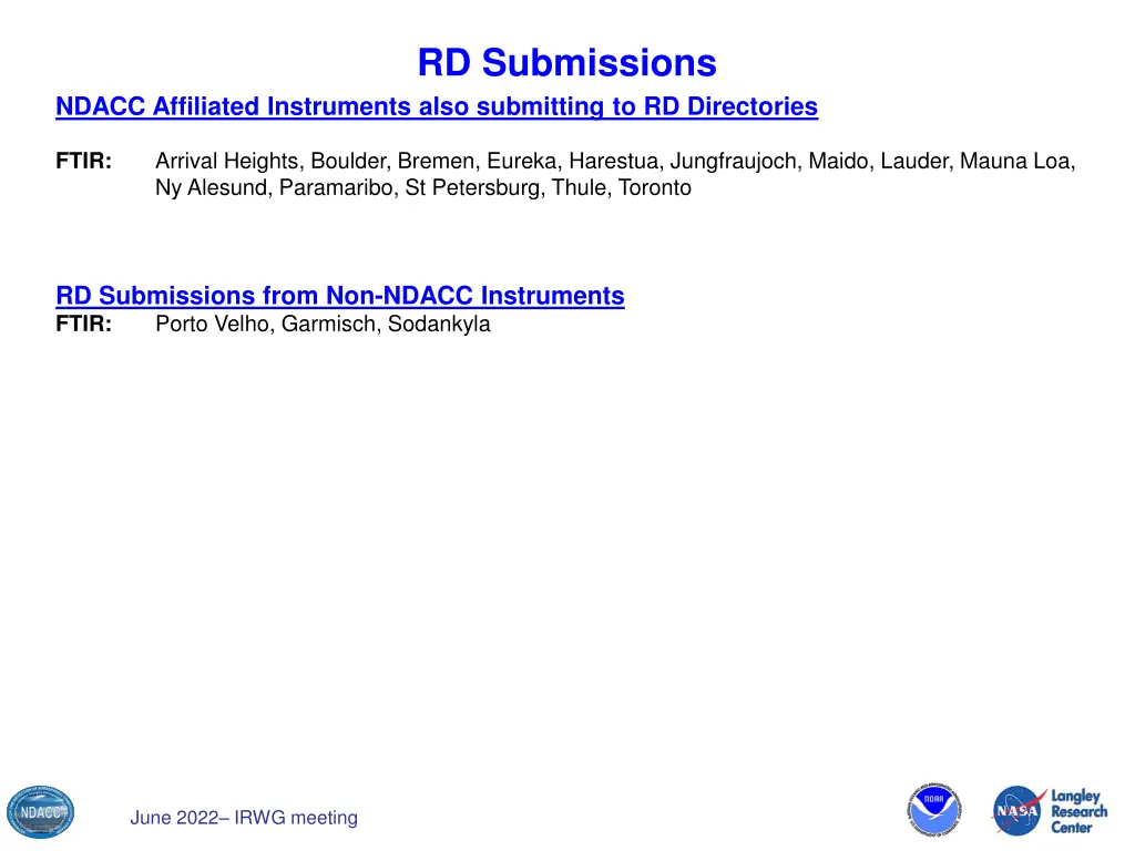 rd submissions