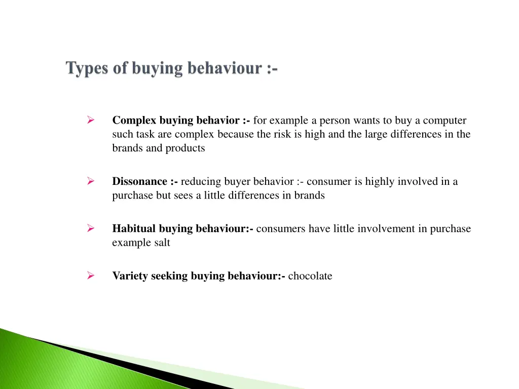 complex buying behavior for example a person