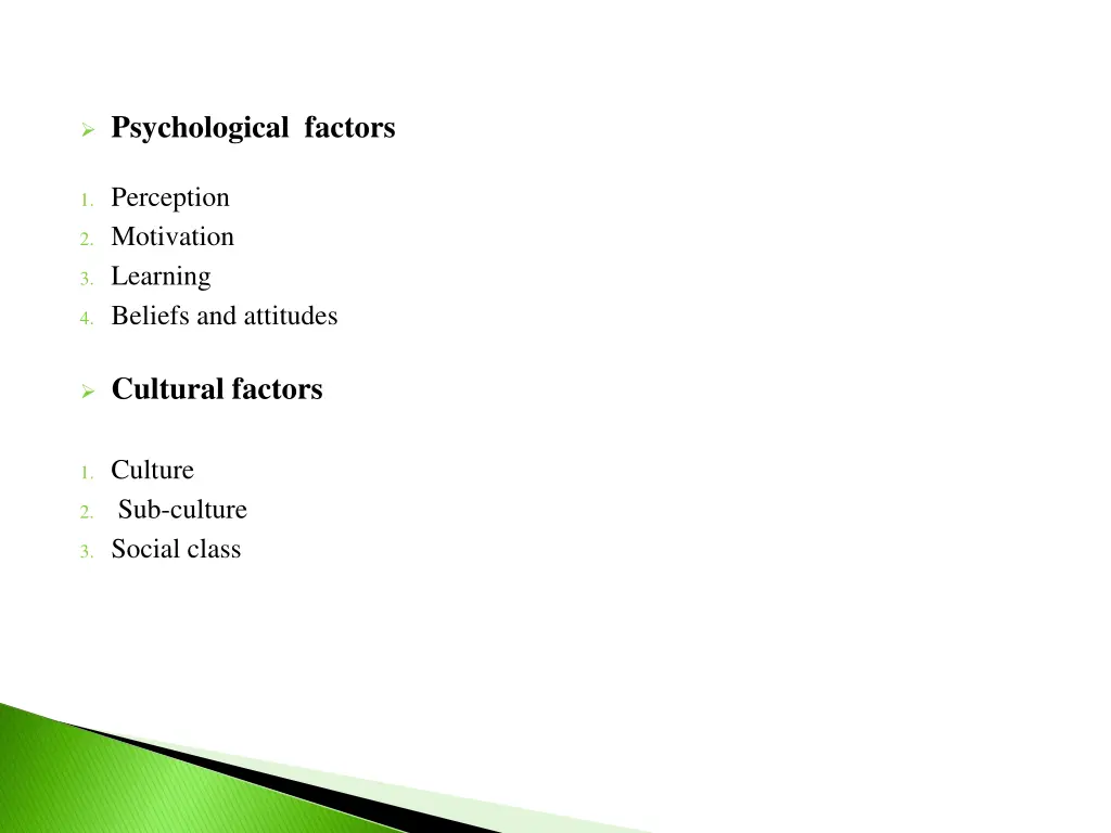 psychological factors
