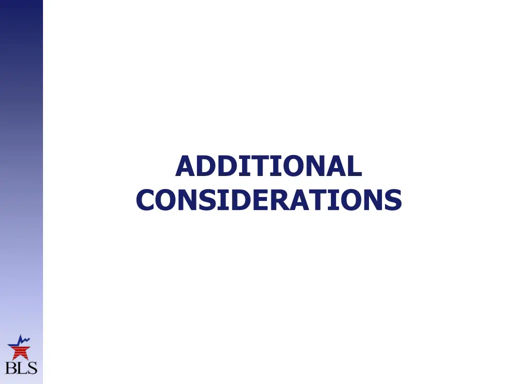additional considerations