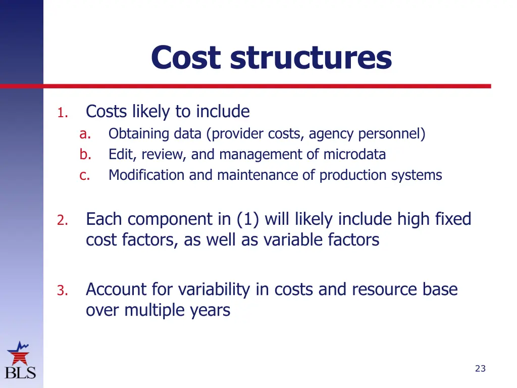 cost structures