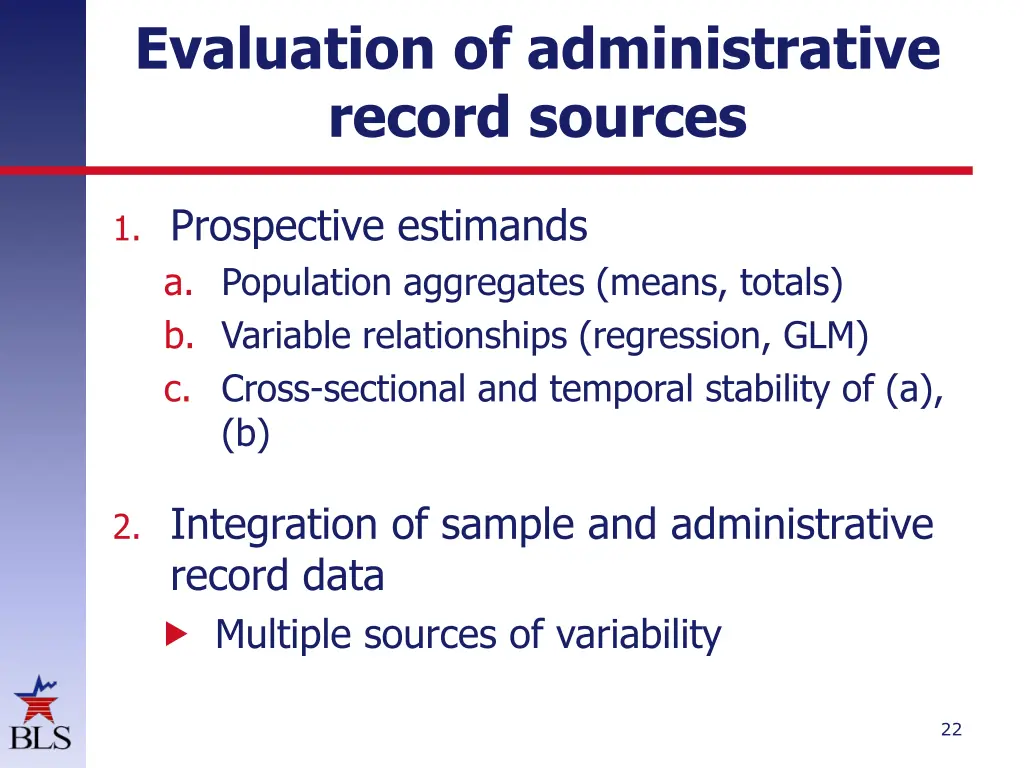 evaluation of administrative record sources