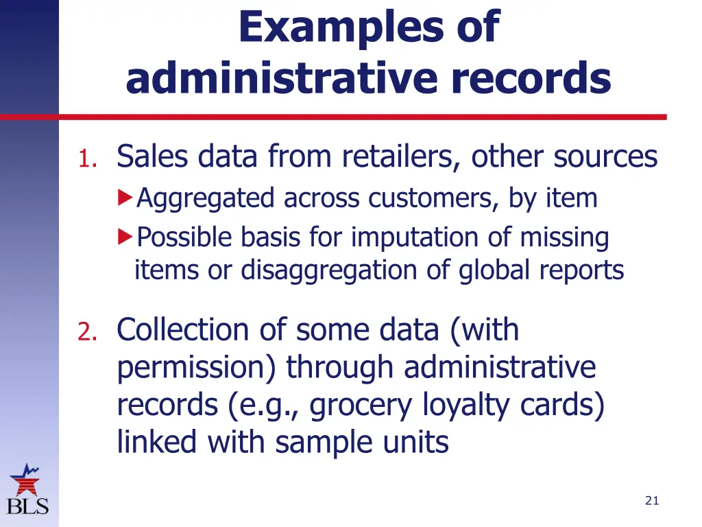 examples of administrative records