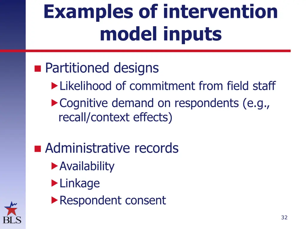examples of intervention model inputs