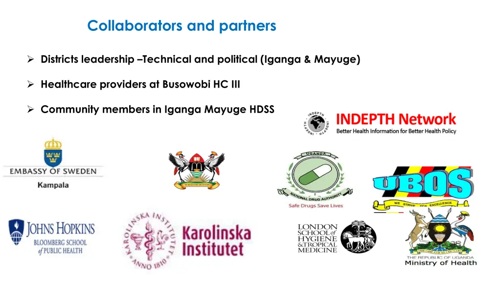 collaborators and partners