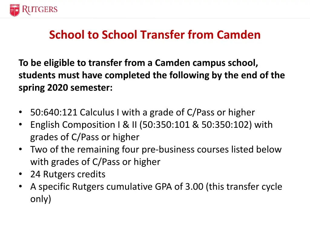 school to school transfer from camden