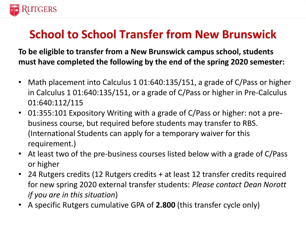 school to school transfer from new brunswick