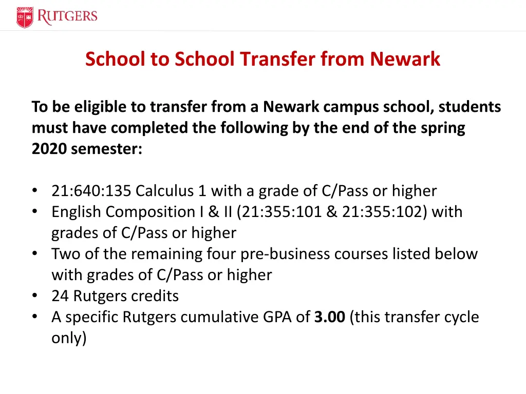 school to school transfer from newark