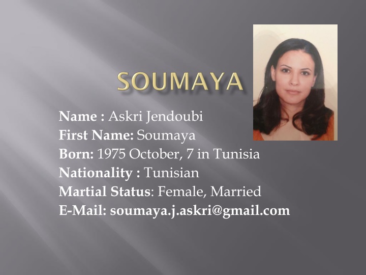 name askri jendoubi first name soumaya born 1975