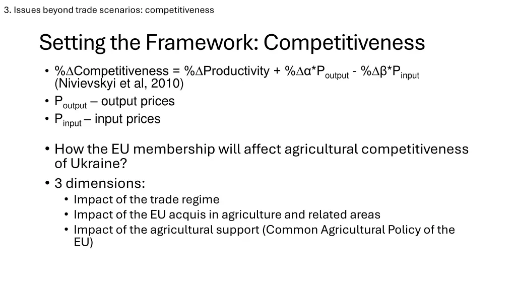 3 issues beyond trade scenarios competitiveness