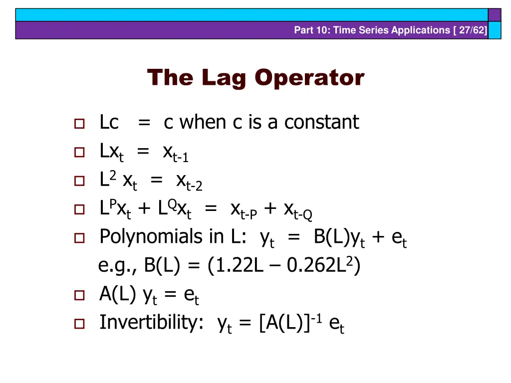 part 10 time series applications 27 62