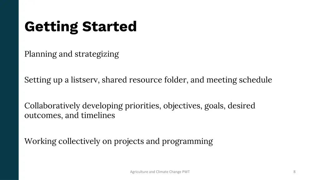 getting started