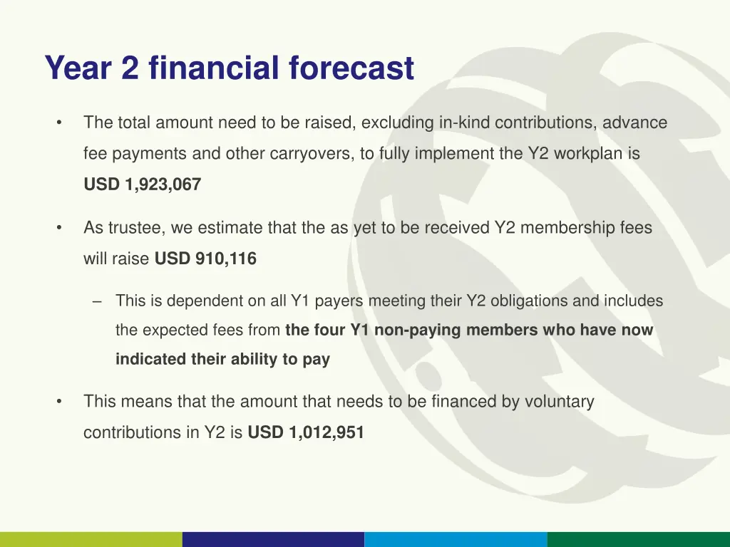 year 2 financial forecast