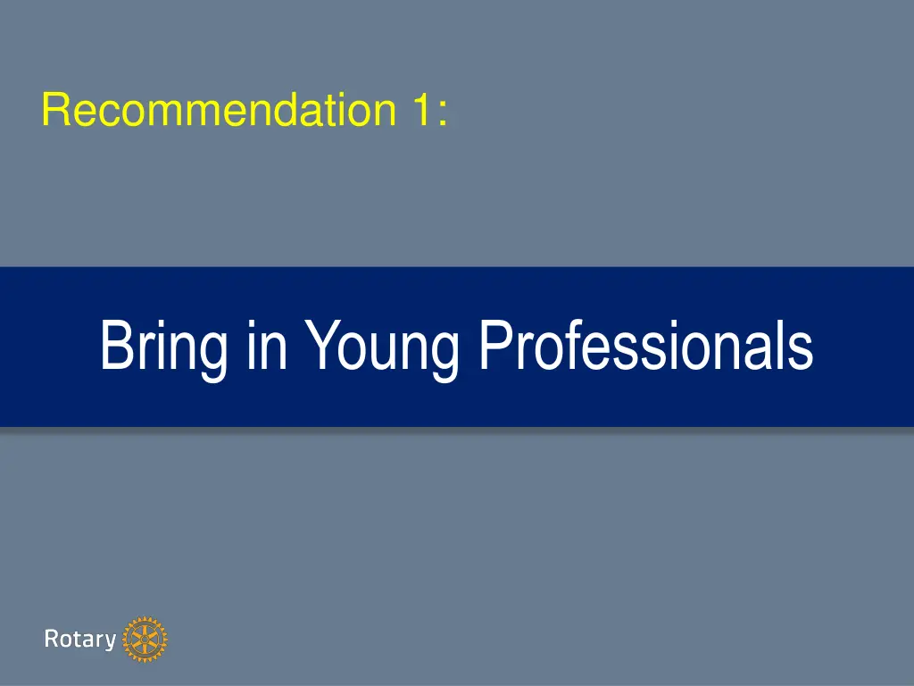 recommendation 1