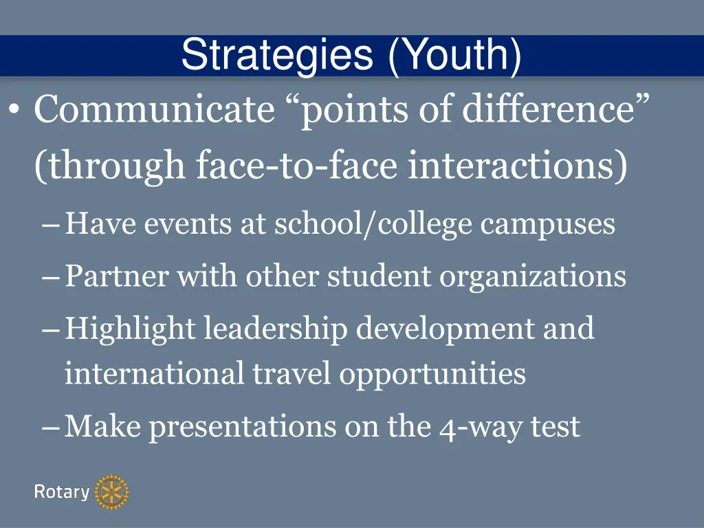 strategies youth