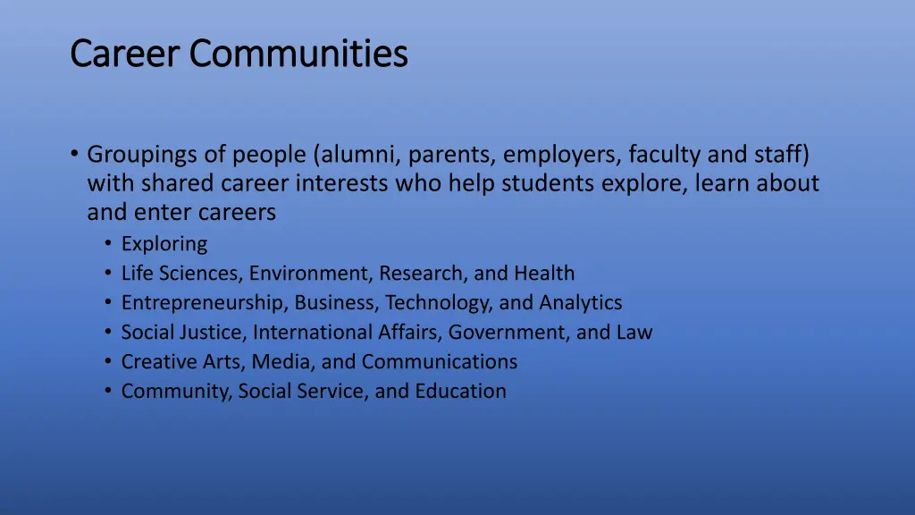 career communities career communities
