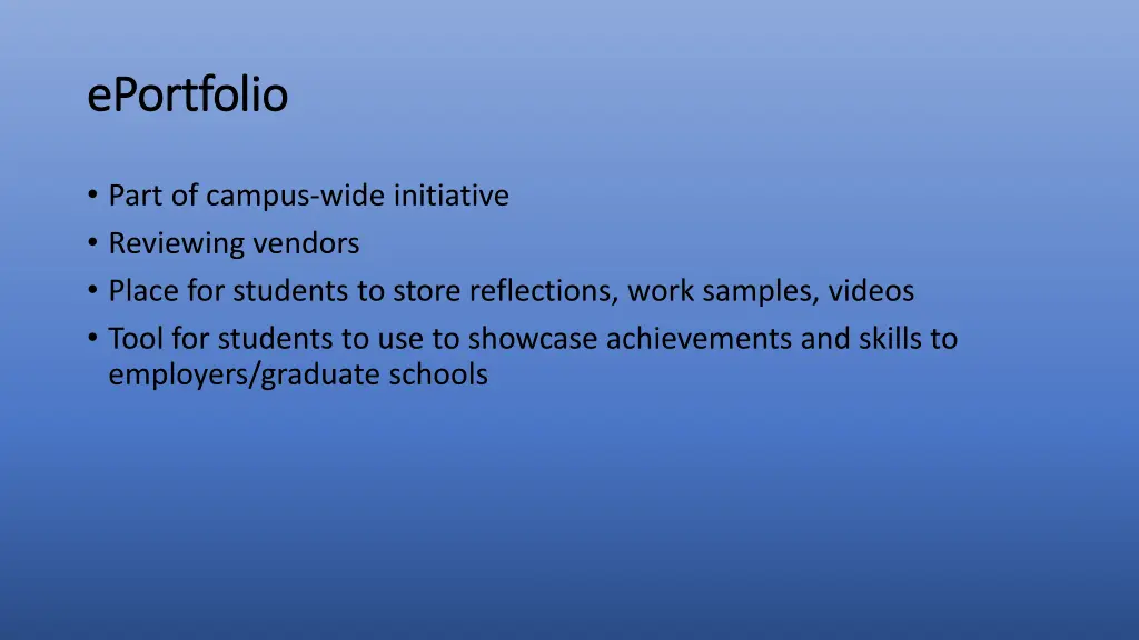 eportfolio eportfolio