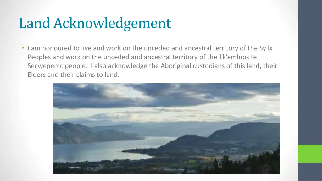land acknowledgement