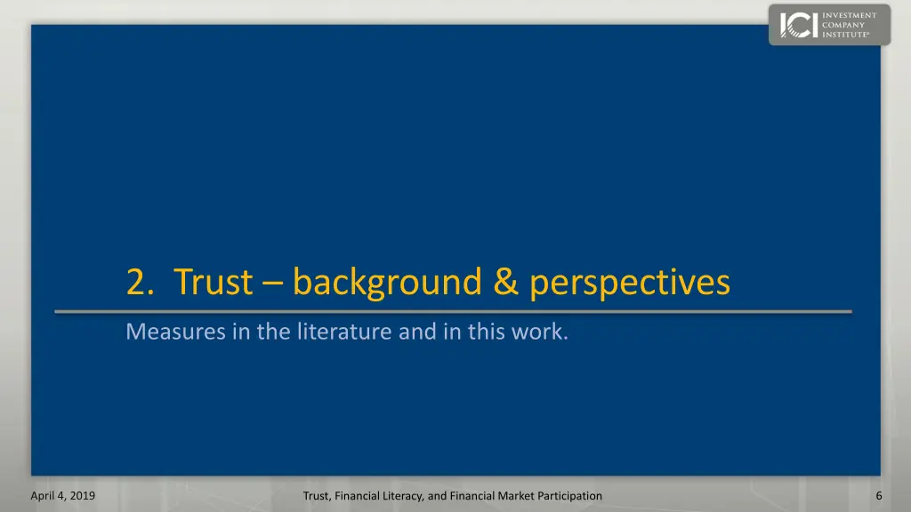 2 trust background perspectives