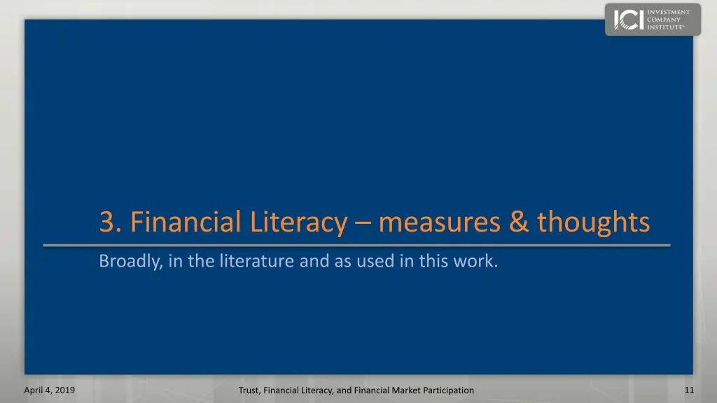 3 financial literacy measures thoughts