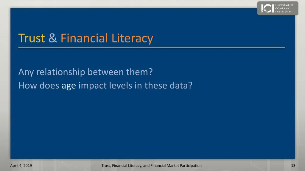trust financial literacy