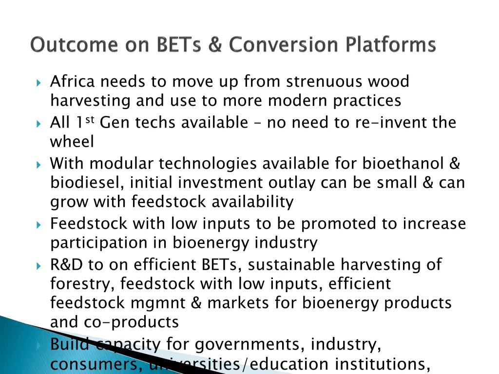 africa needs to move up from strenuous wood