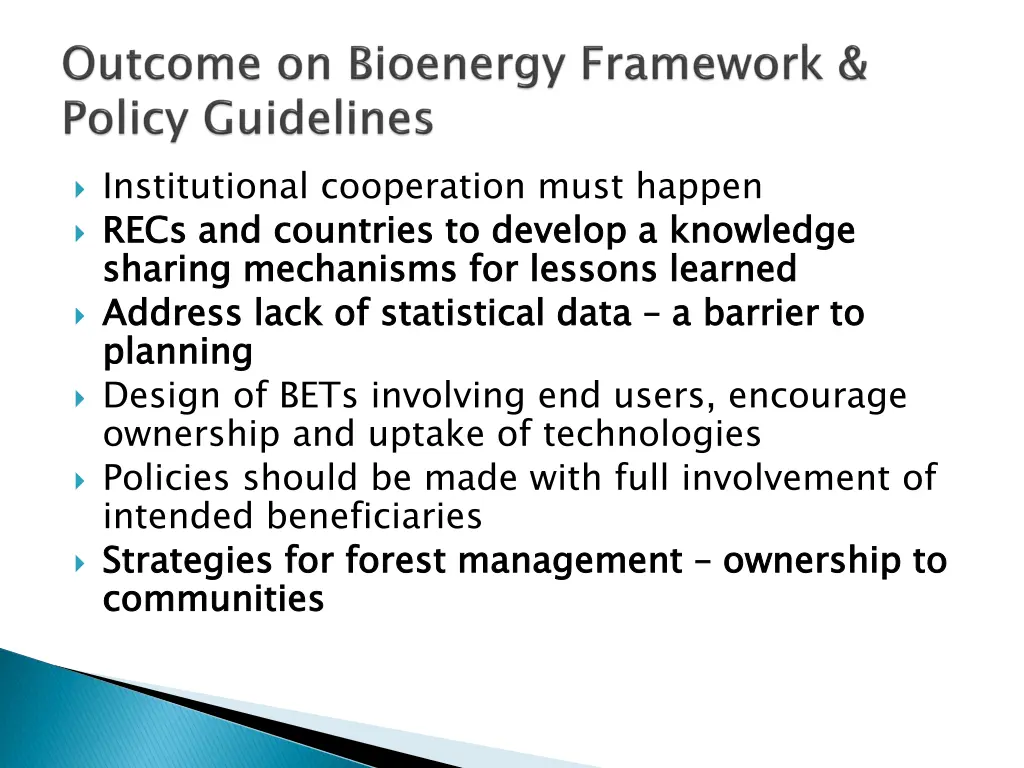 institutional cooperation must happen recs