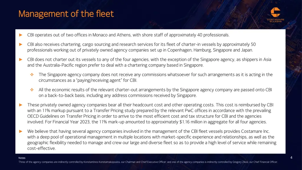 management of the fleet management of the fleet