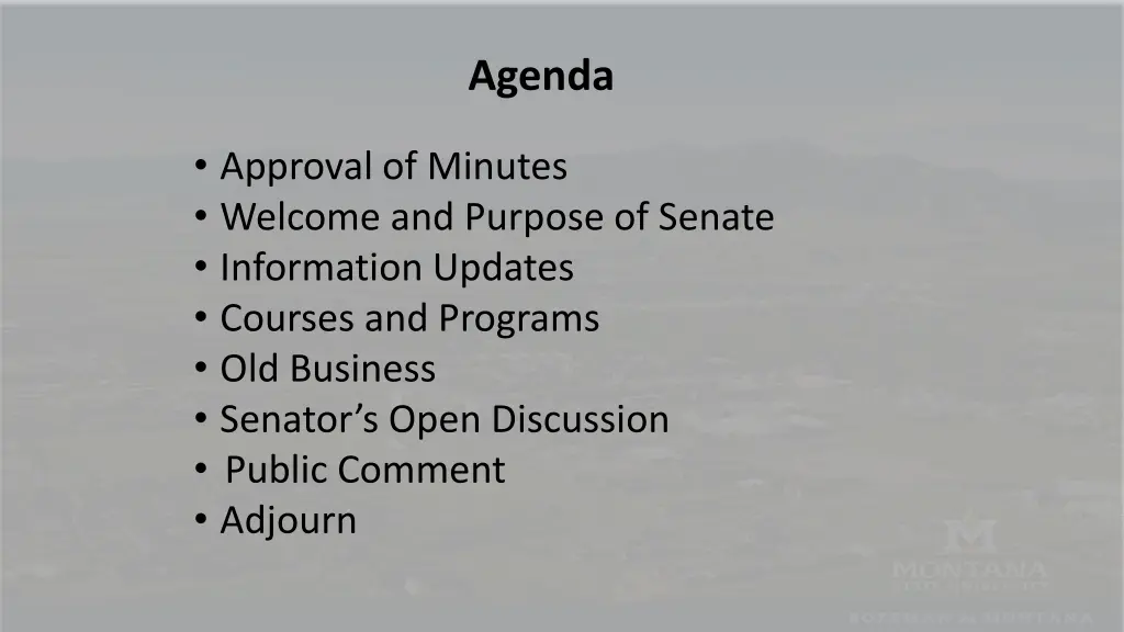 agenda