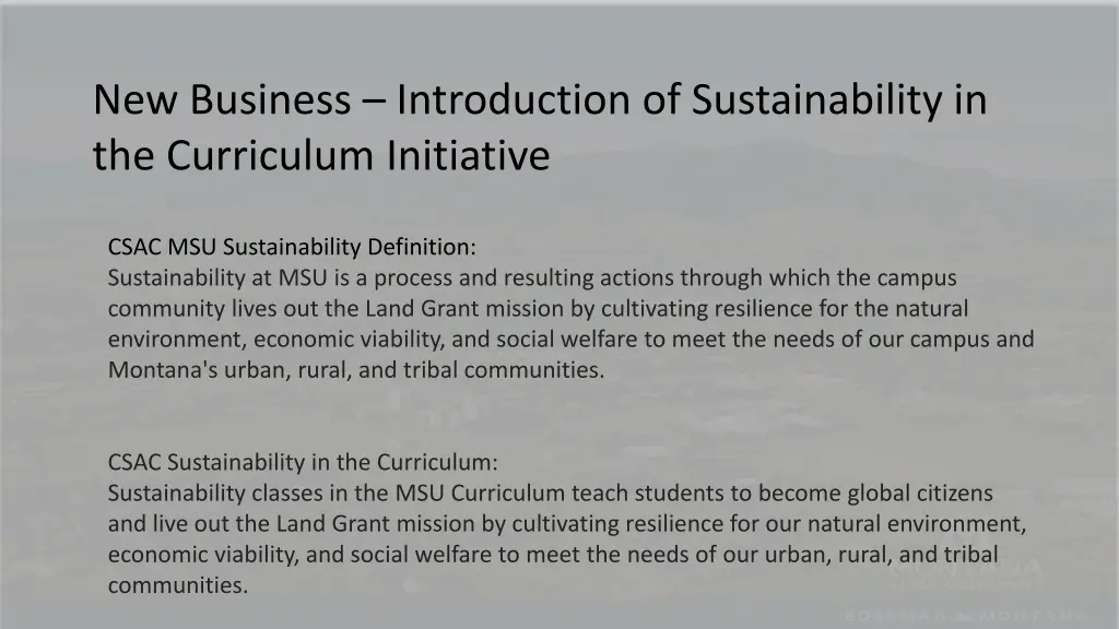new business introduction of sustainability