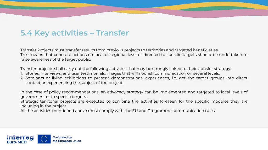 5 4 key activities transfer