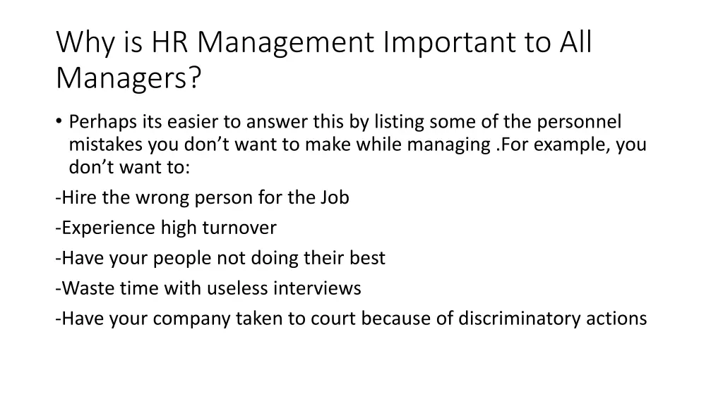 why is hr management important to all managers