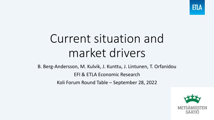 current situation and market drivers