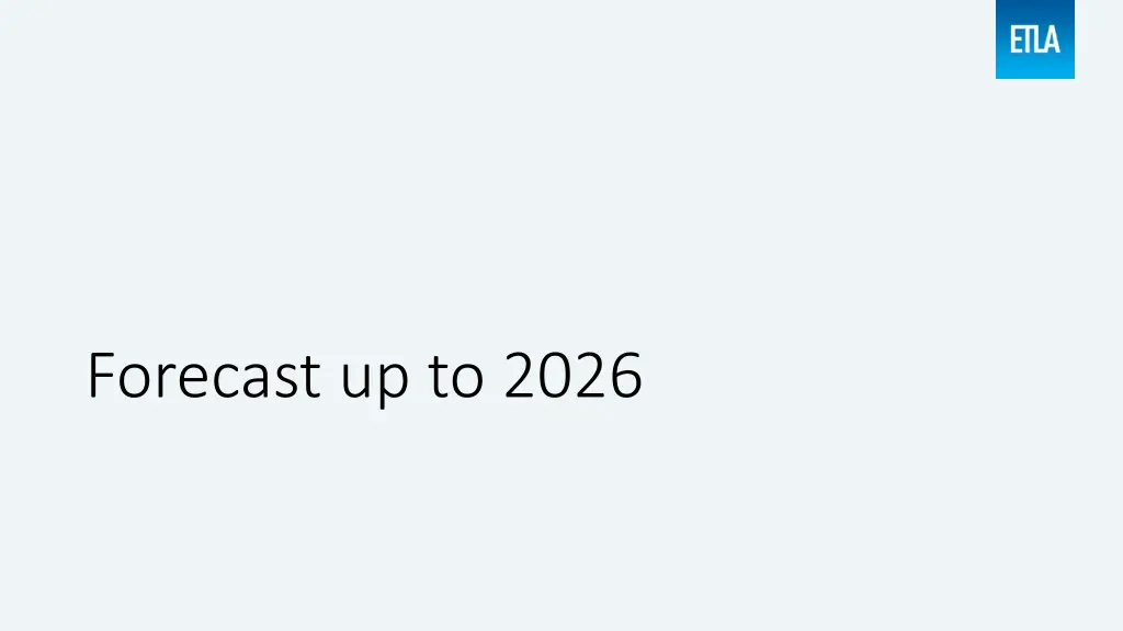 forecast up to 2026