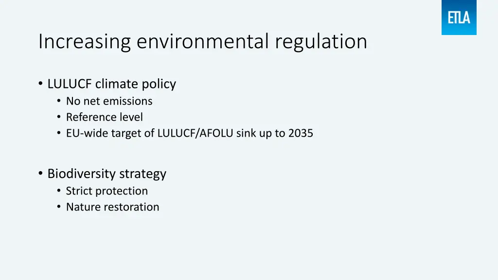 increasing environmental regulation